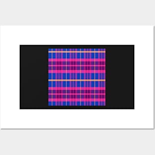 Vaporwave Aesthetic Ossian 2 Hand Drawn Textured Plaid Pattern Posters and Art